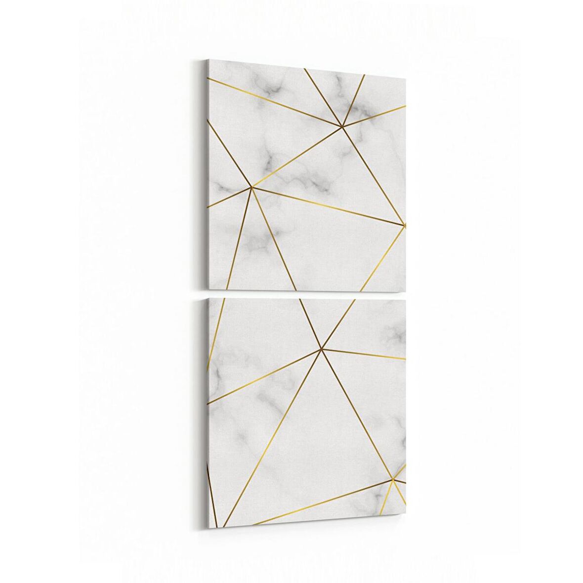 Olla 16736K2D Mermer Desen Görsel Kare 2'li Dikey Kanvas Tablo (Ölçü: 30X65)