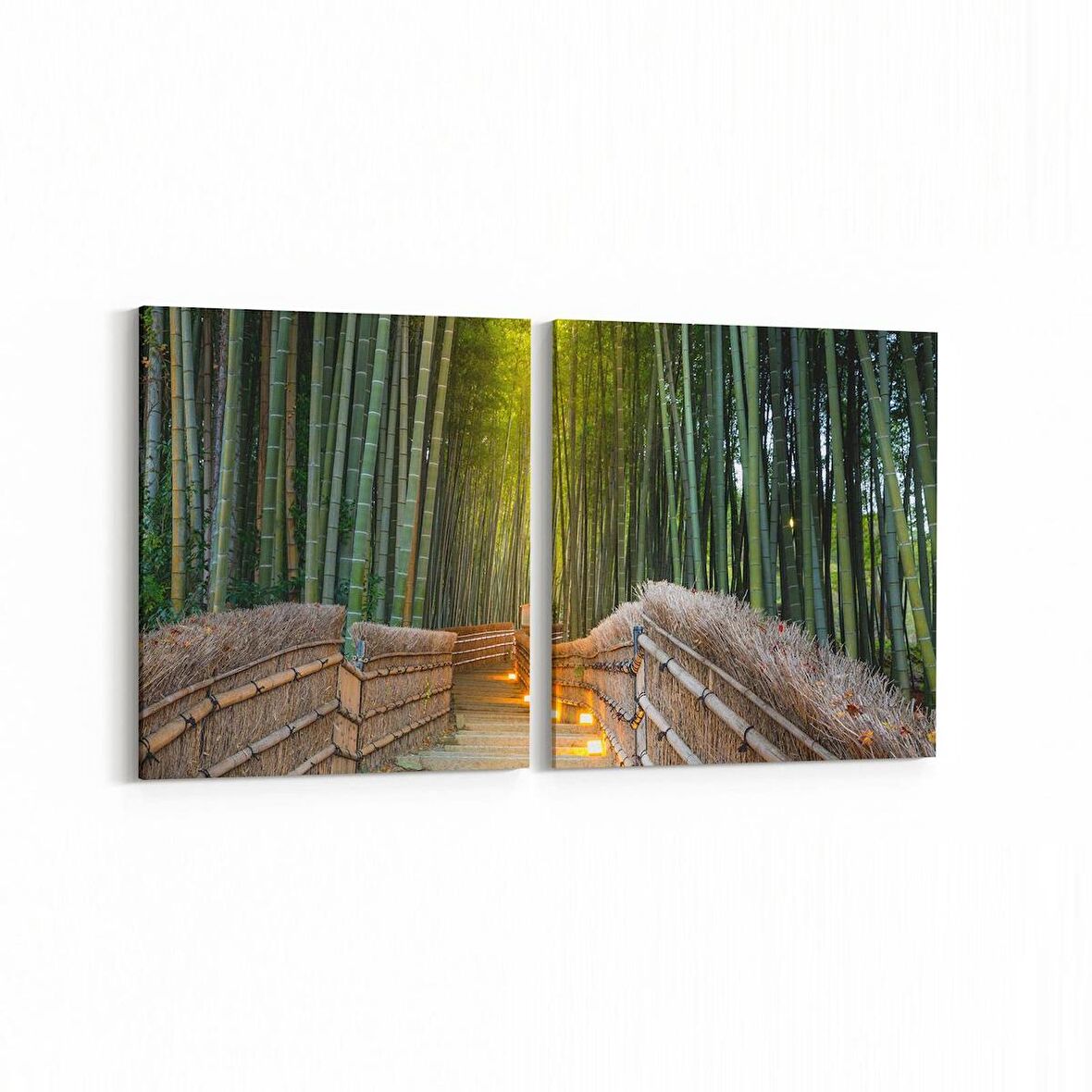 Olla 13970K2Y Doğa / Manzara Görseli Kare 2'li Yatay Kanvas Tablo (Ölçü: 65X30)