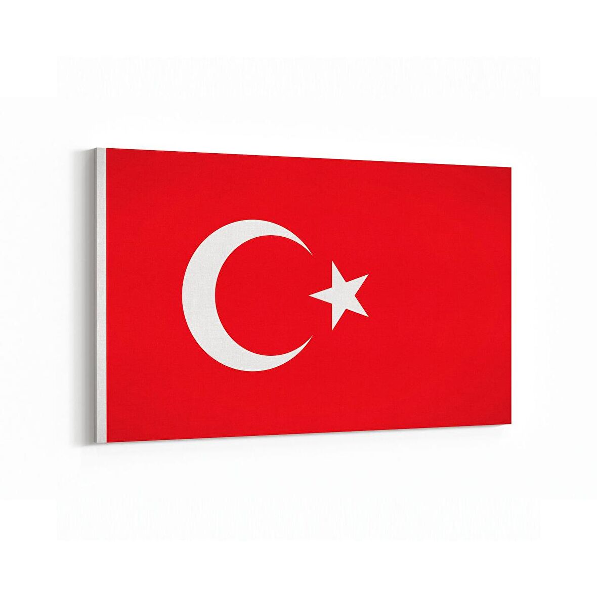 Olla 17532Y Türk Bayrağı Görseli Yatay Kanvas Tablo (Ölçü: 45X30)