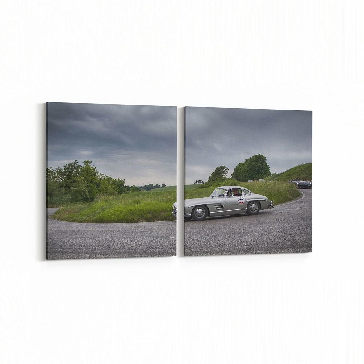 Olla 12317K2Y Araç Görseli Kare 2'li Yatay Kanvas Tablo (Ölçü: 85X40)