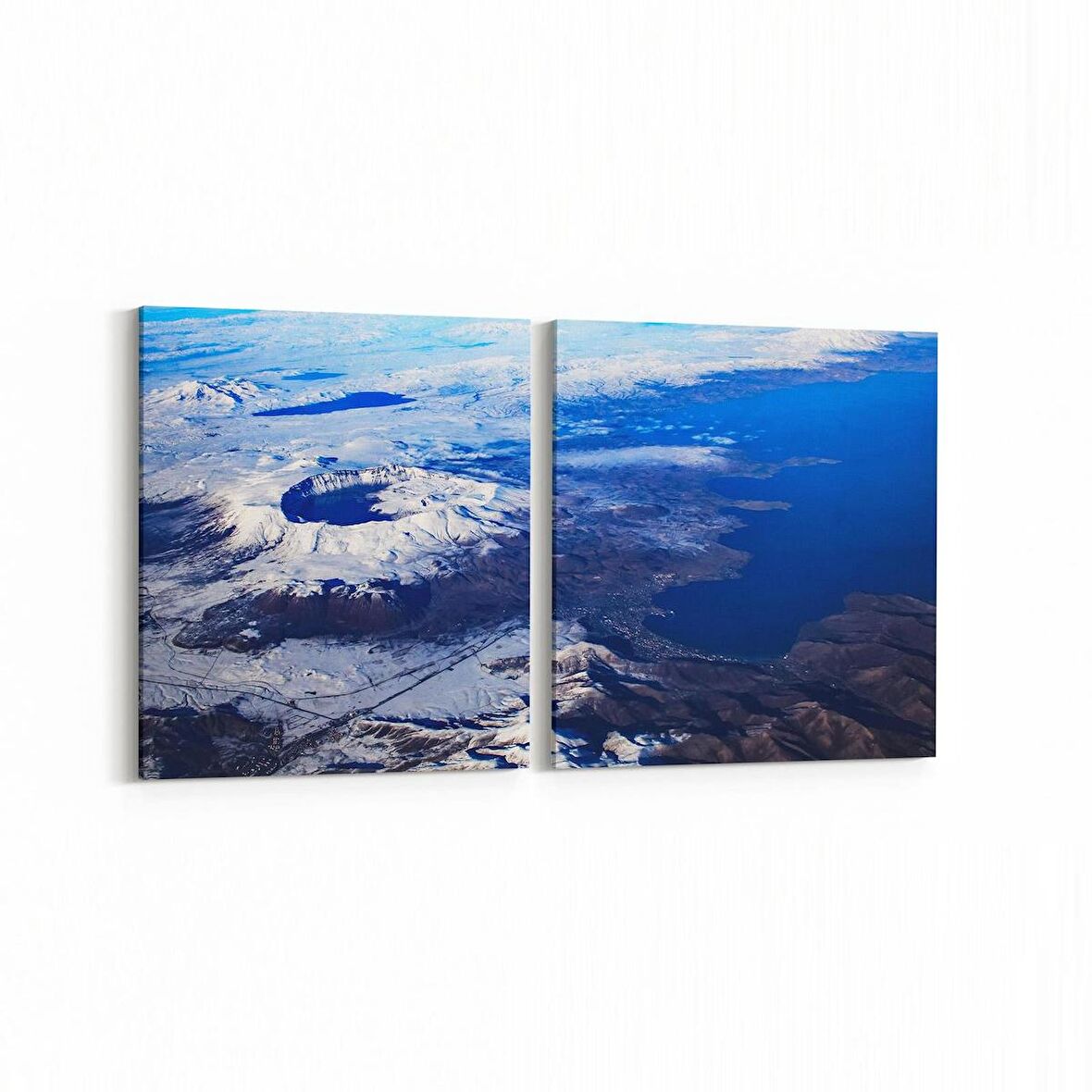 Olla 14224K2Y Doğa / Manzara Görseli Kare 2'li Yatay Kanvas Tablo (Ölçü: 145X70)