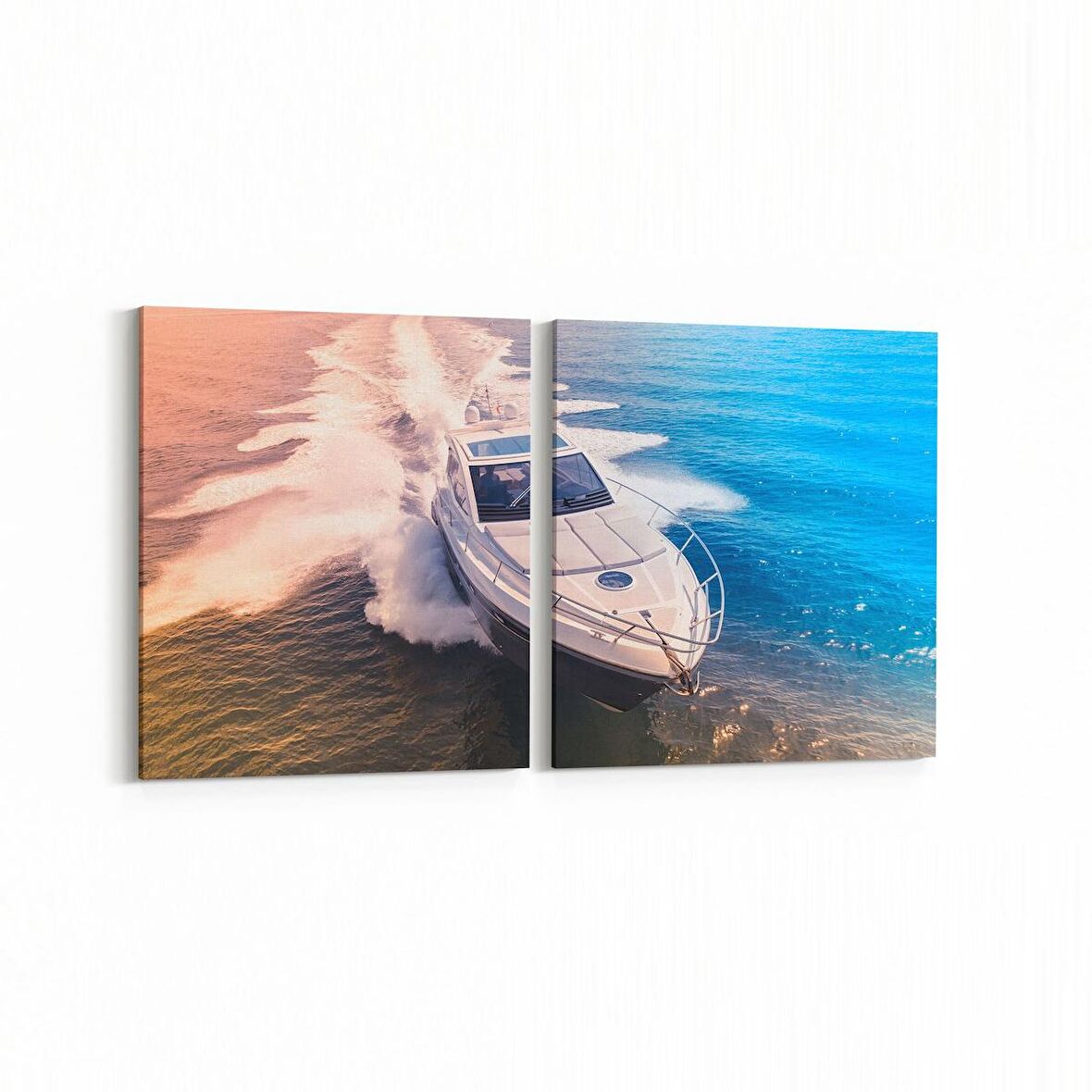 Olla 12324K2Y Araç Görseli Kare 2'li Yatay Kanvas Tablo (Ölçü: 65X30)