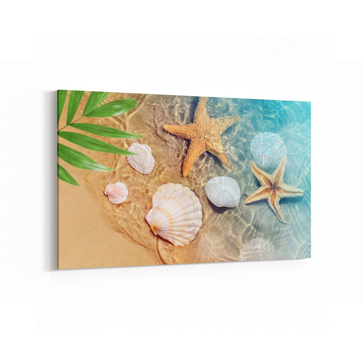 Olla 16363Y Kumsal / Sahil Görseli Yatay Kanvas Tablo (Ölçü: 45X30)