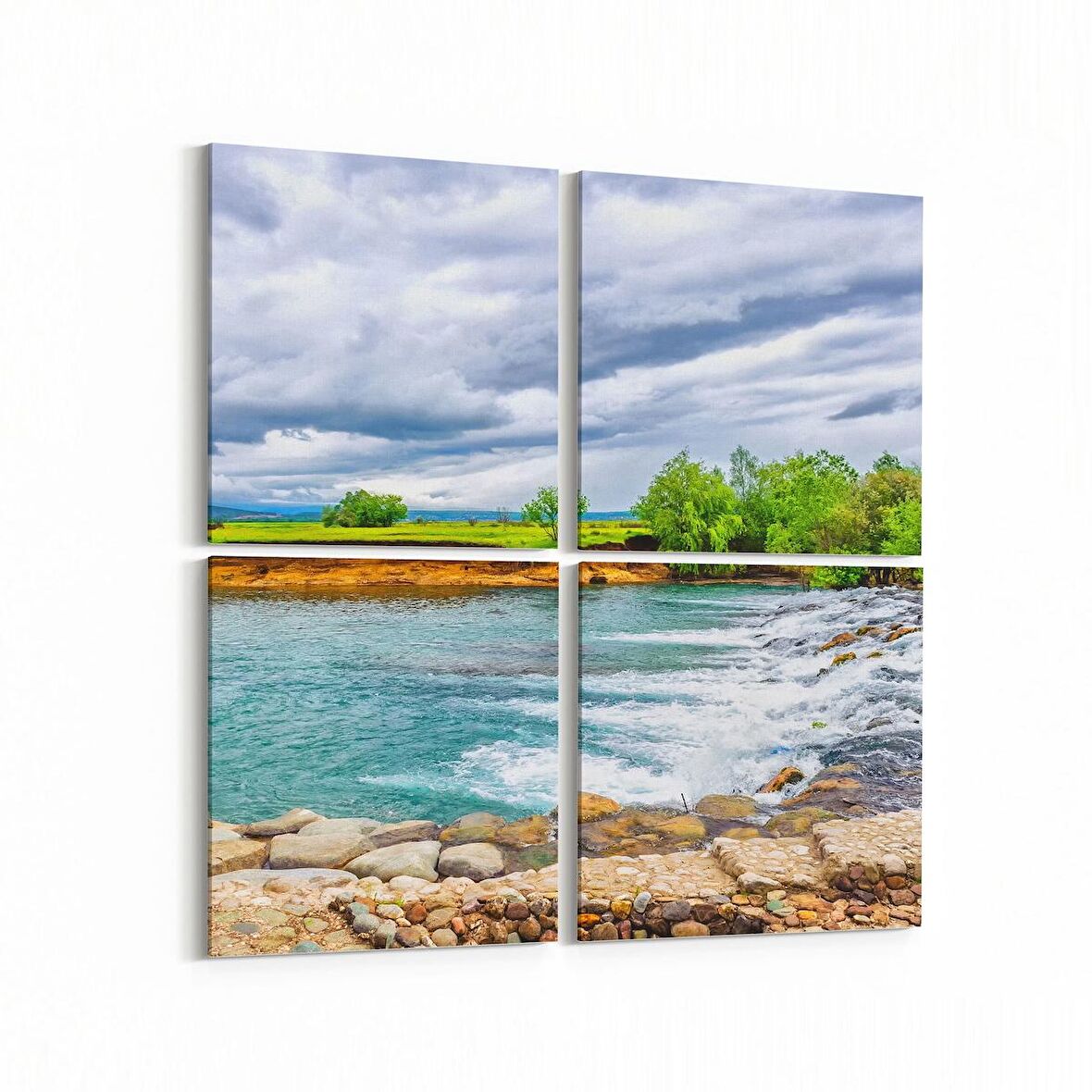 Olla 13835K4 Doğa / Manzara Görseli Kare 4'lü Kanvas Tablo (Ölçü: 65X65)
