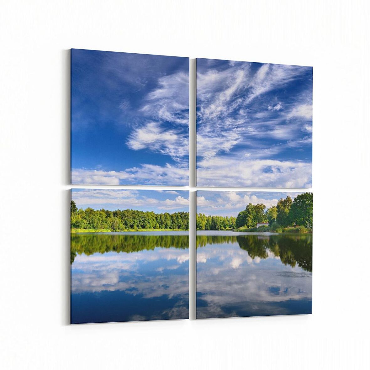 Olla 13585K4 Doğa / Manzara Görseli Kare 4'lü Kanvas Tablo (Ölçü: 145X145)