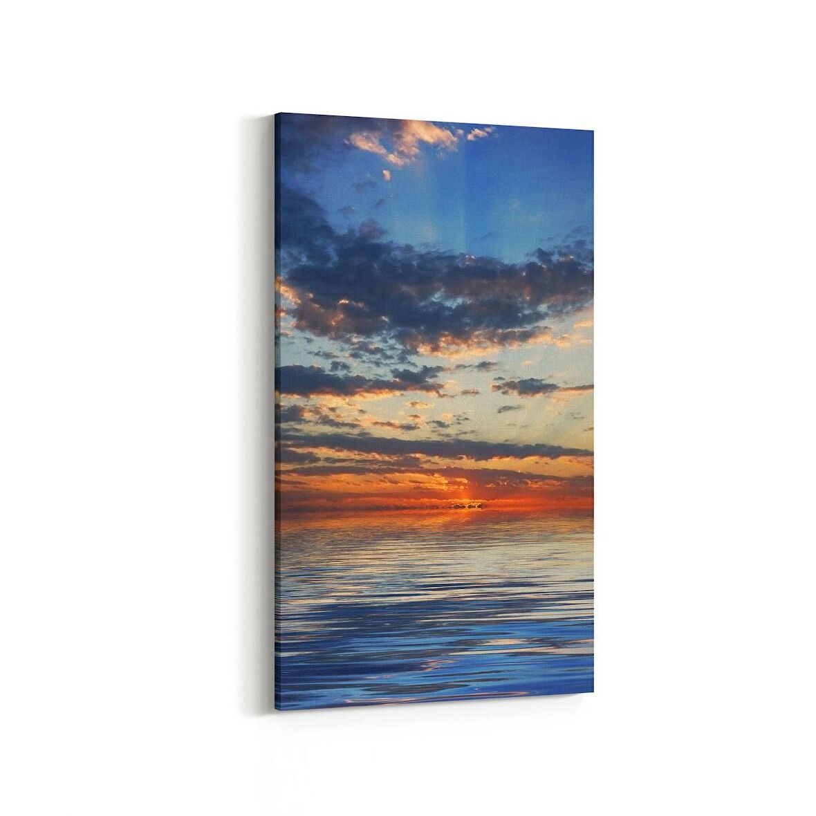 Olla 15951DD Günbatımı Görseli Dikey Dar Kanvas Tablo (Ölçü: 60X120)