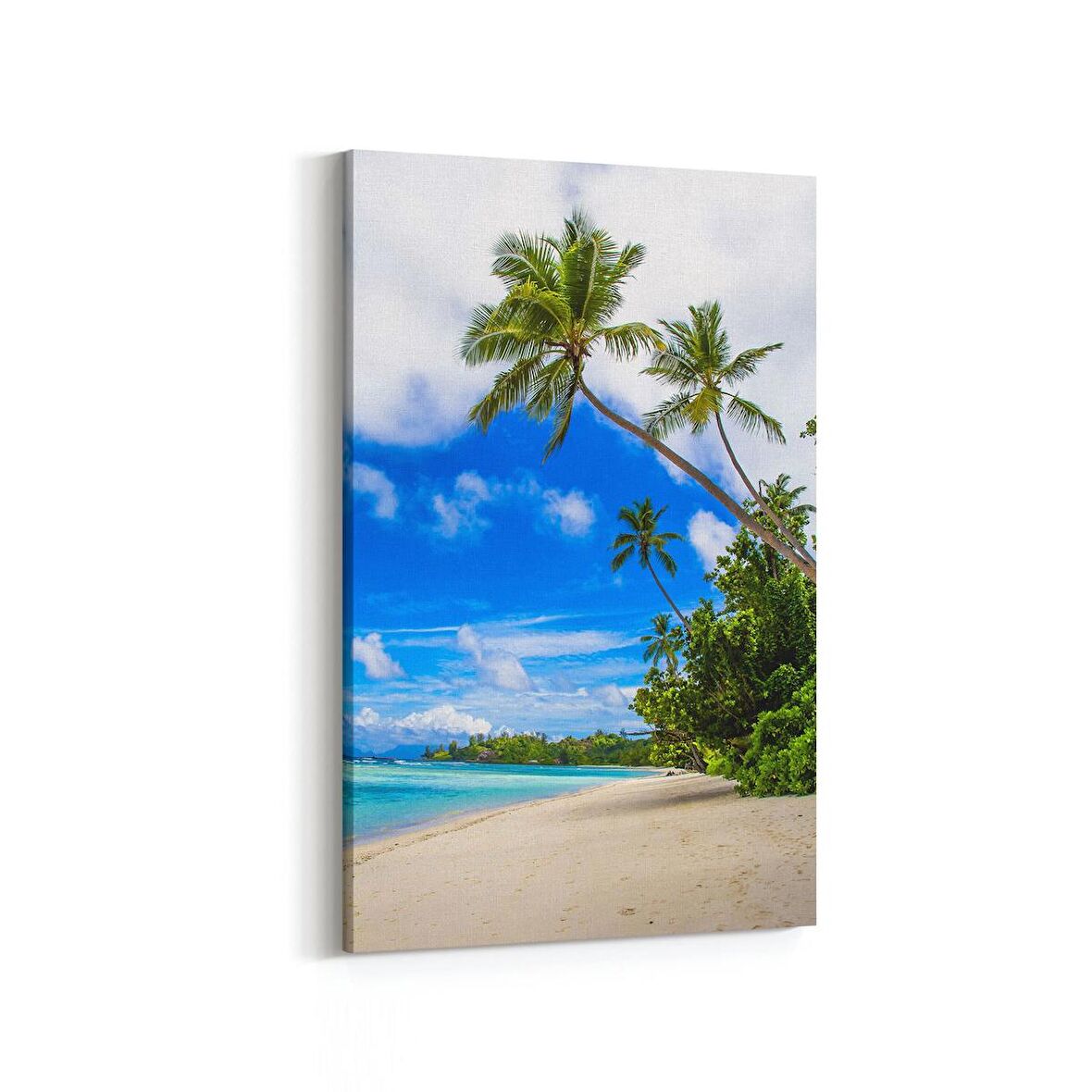 Olla 16427D Kumsal / Sahil Görseli Dikey Kanvas Tablo (Ölçü: 60X90)