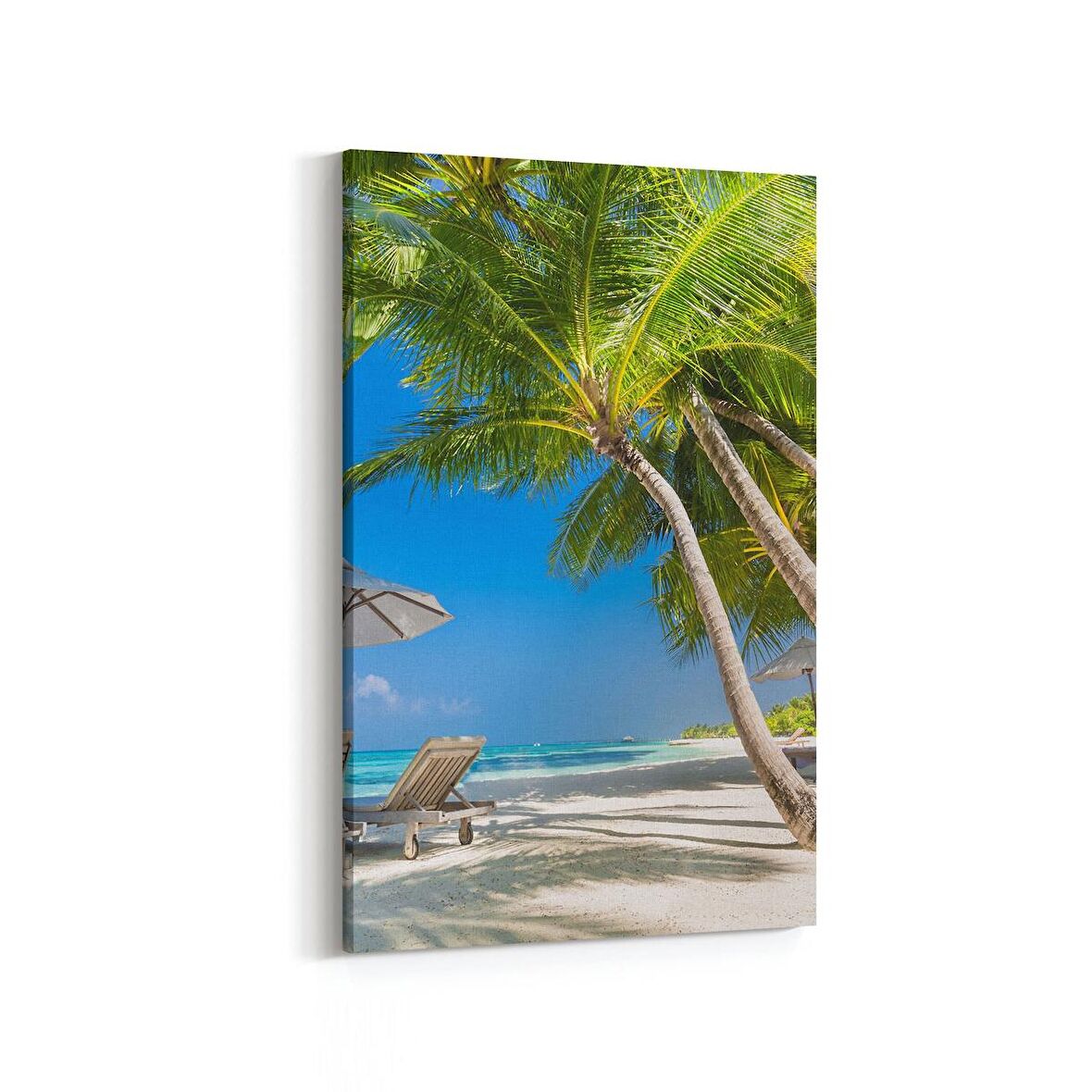 Olla 16559D Kumsal / Sahil Görseli Dikey Kanvas Tablo (Ölçü: 60X90)