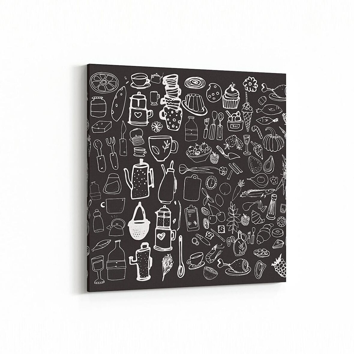 Olla 15262K Gıda Görseli Kare Kanvas Tablo (Ölçü: 25X25)