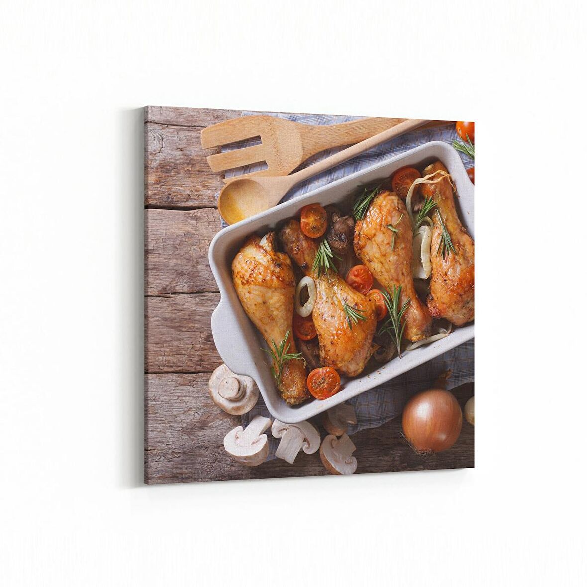 Olla 15131K Gıda Görseli Kare Kanvas Tablo (Ölçü: 30X30)