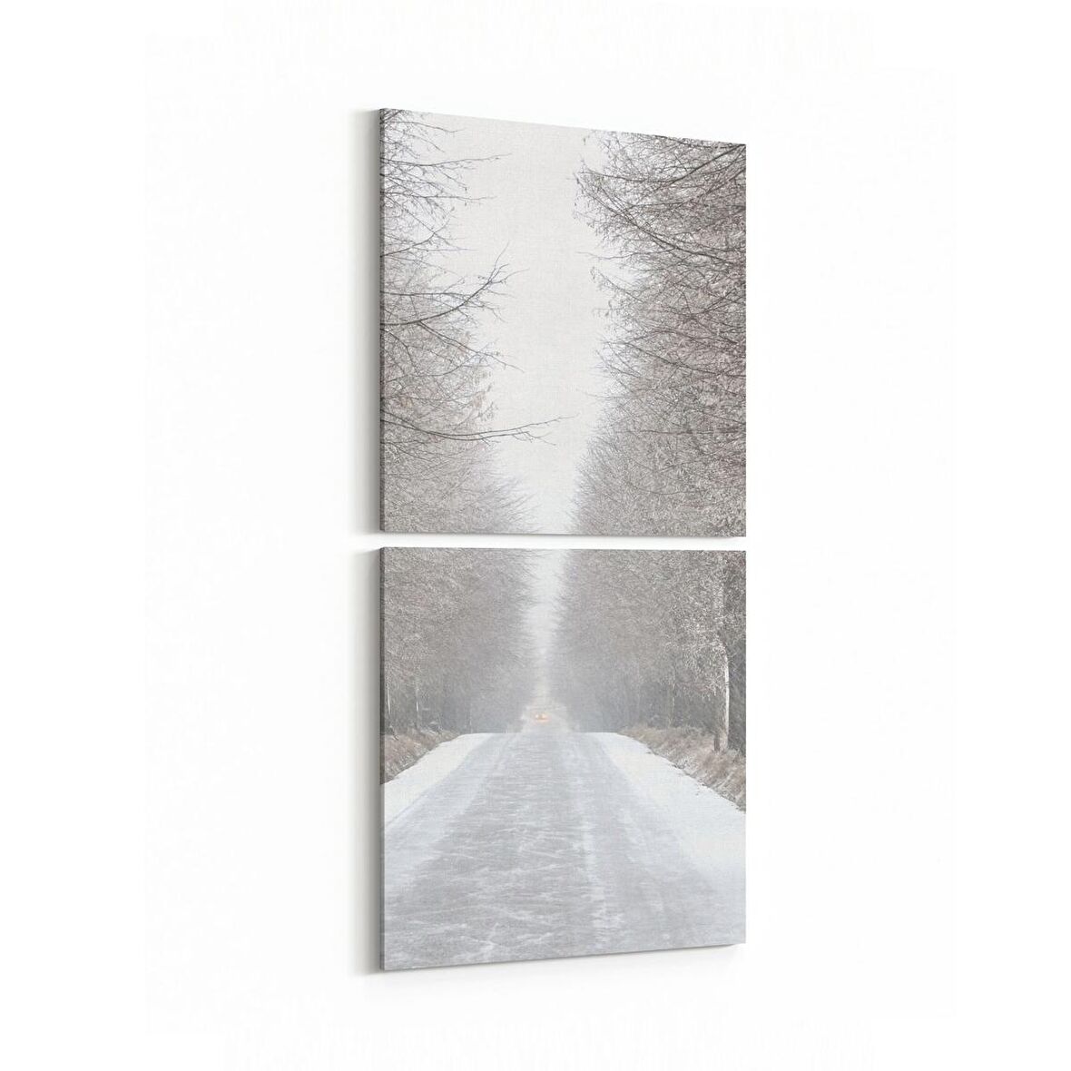 Olla 14403K2D Doğa / Manzara Görseli Kare 2'li Dikey Kanvas Tablo (Ölçü: 30X65)