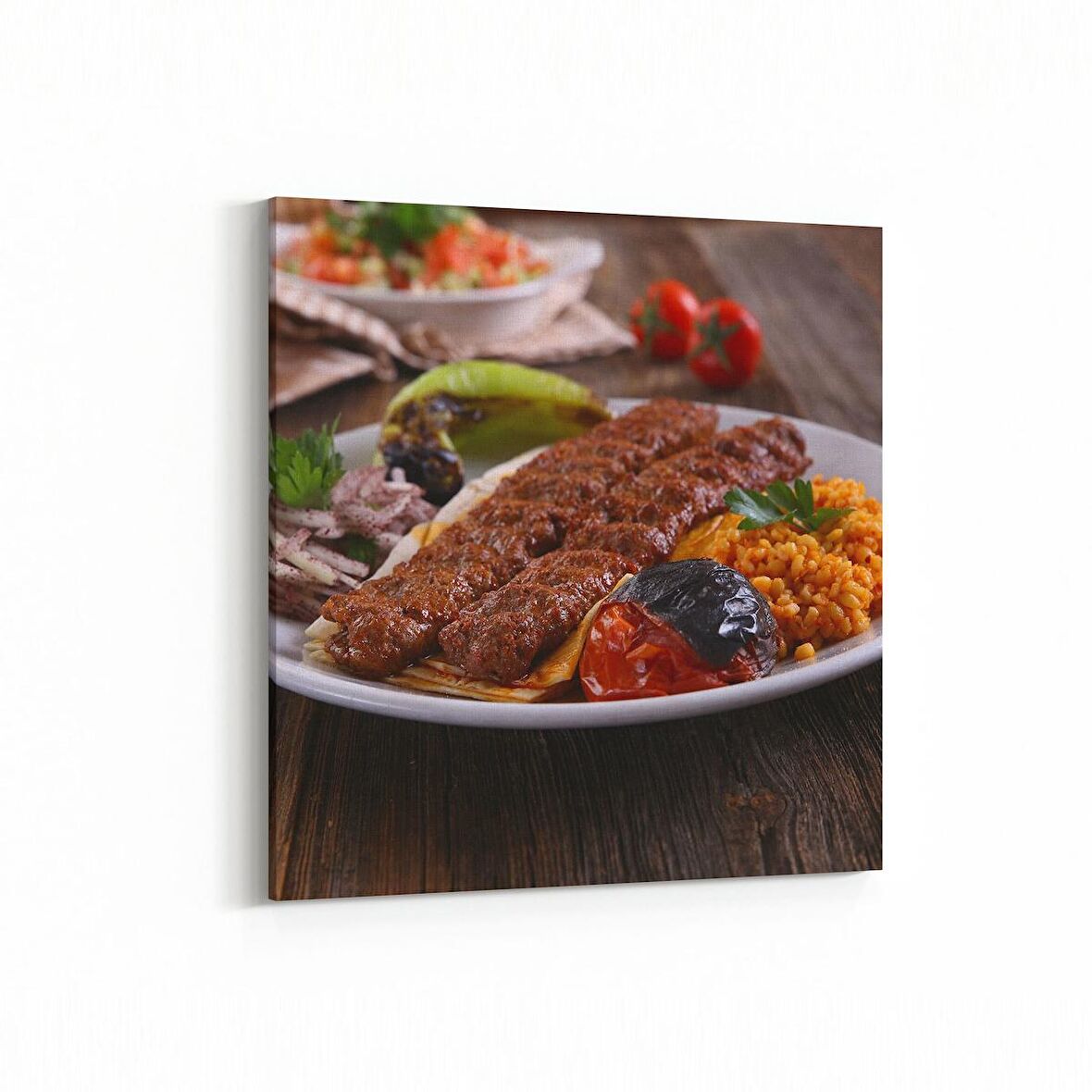 Olla 15029K Gıda Görseli Kare Kanvas Tablo (Ölçü: 25X25)