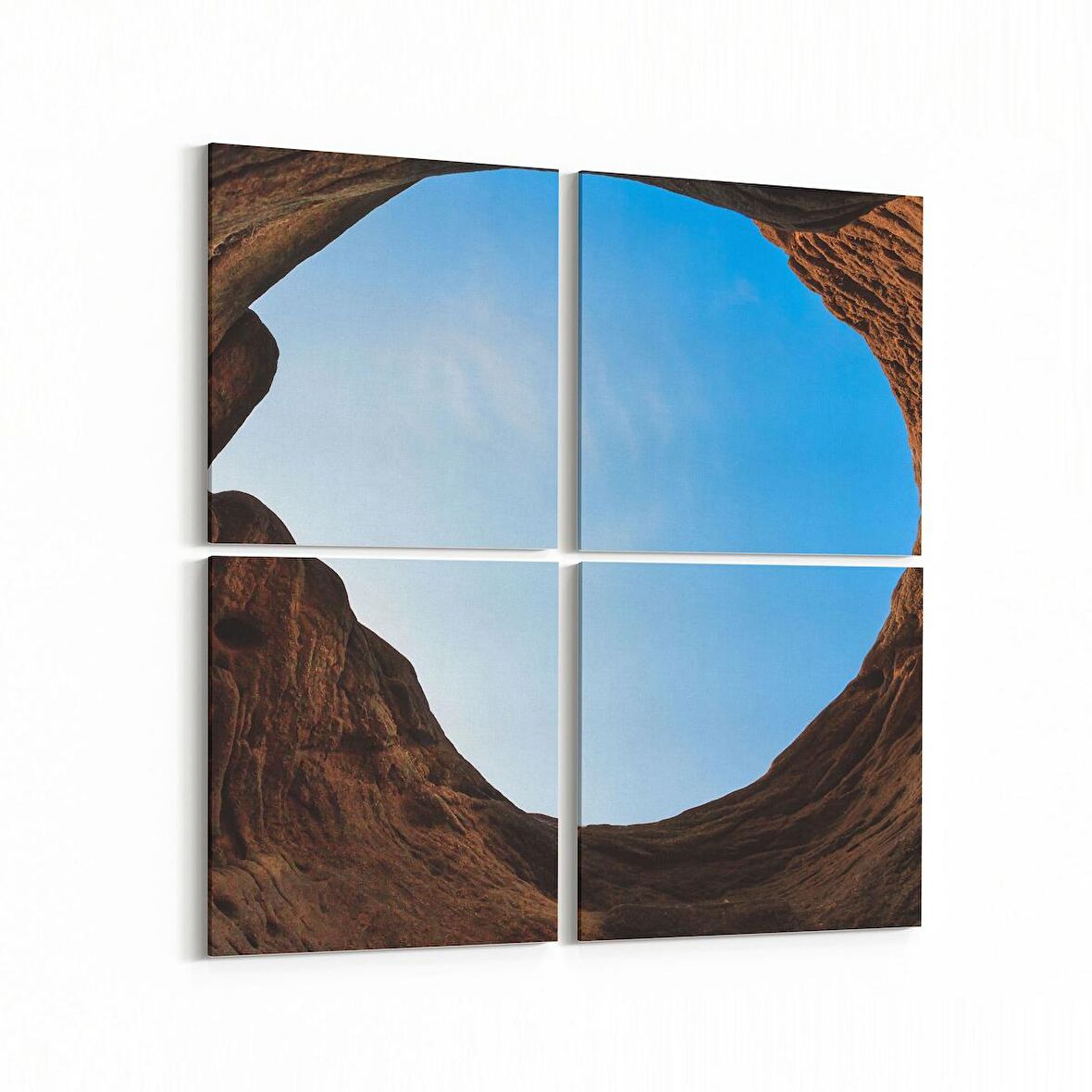 Olla 13968K4 Doğa / Manzara Görseli Kare 4'lü Kanvas Tablo (Ölçü: 145X145)