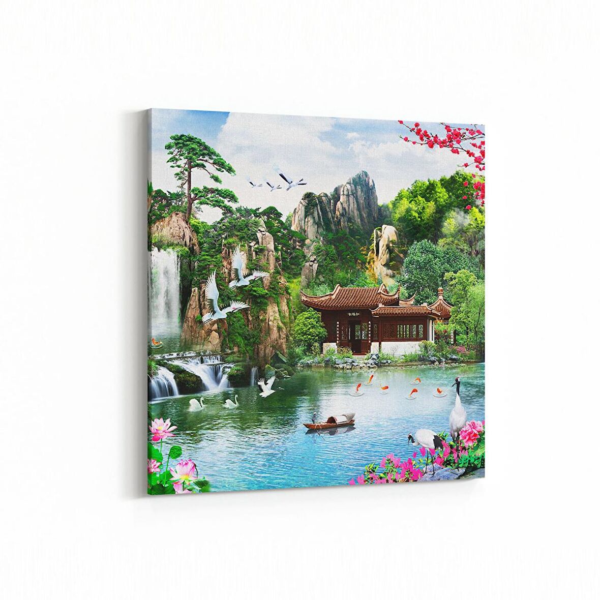 Olla 13576K Doğa / Manzara Görseli Kare Kanvas Tablo (Ölçü: 30X30)