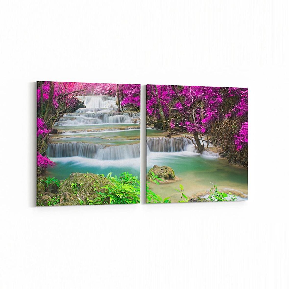 Olla 13750K2Y Doğa / Manzara Görseli Kare 2'li Yatay Kanvas Tablo (Ölçü: 145X70)