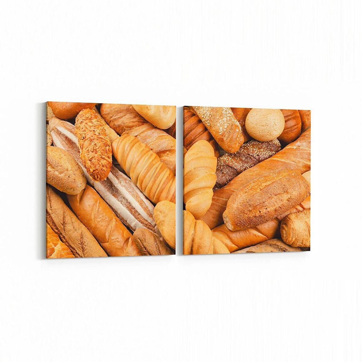 Olla 15050K2Y Gıda Görseli Kare 2'li Yatay Kanvas Tablo (Ölçü: 125X60)