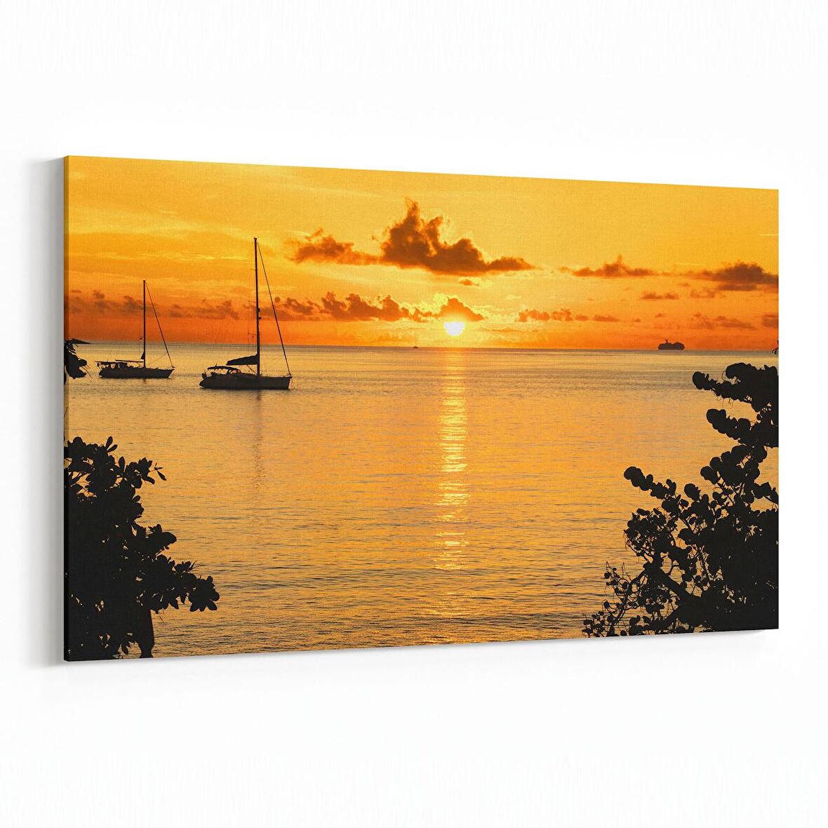 Olla 16080Y Günbatımı Görseli Yatay Kanvas Tablo (Ölçü: 150X100)