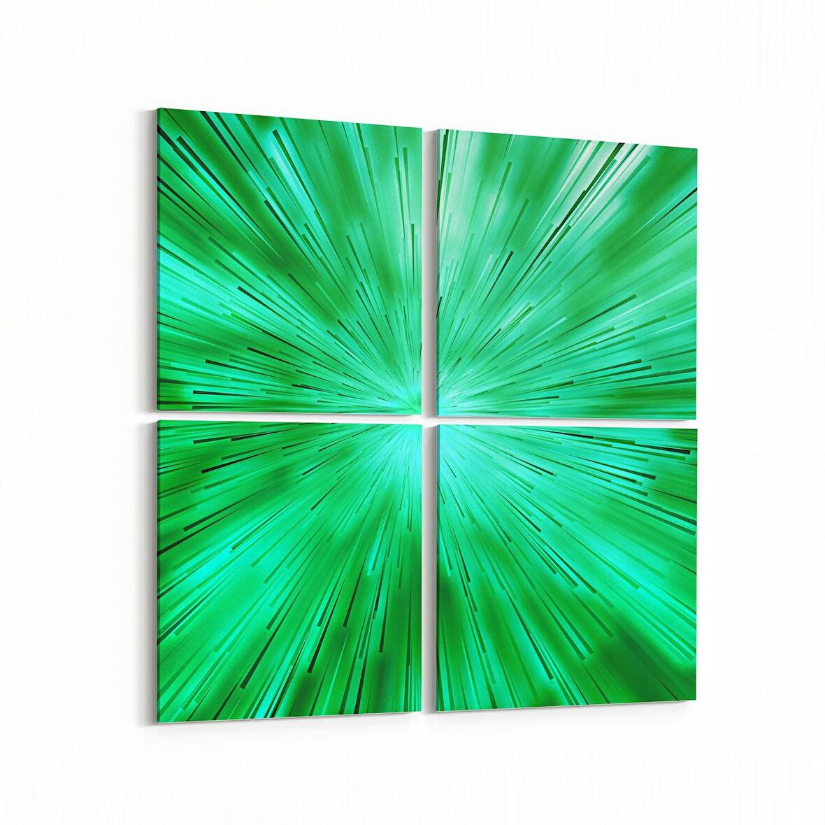 Olla 10374K4 Abstract Görsel Kare 4'lü Kanvas Tablo (Ölçü: 105X105)