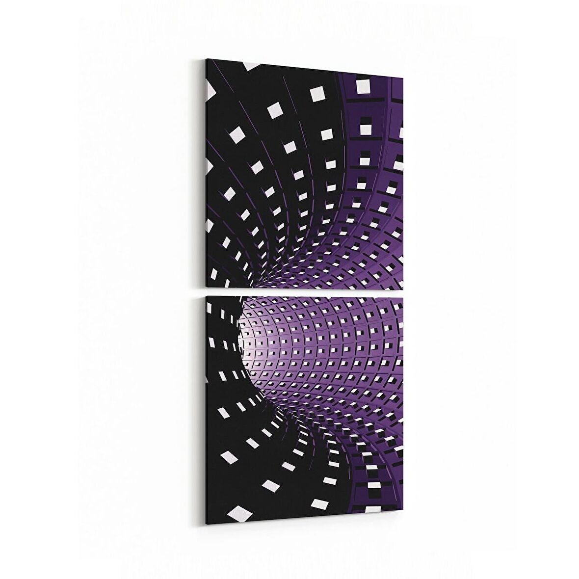 Olla 10255K2D Abstract Girdap Görsel Kare 2'li Dikey Kanvas Tablo (Ölçü: 30X65)