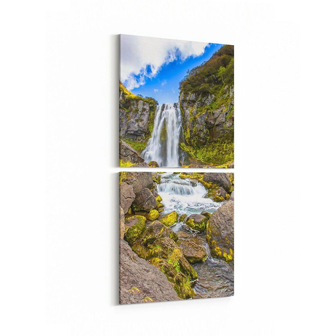 Olla 13190K2D Doğa / Manzara Görseli Kare 2'li Dikey Kanvas Tablo (Ölçü: 30X65)