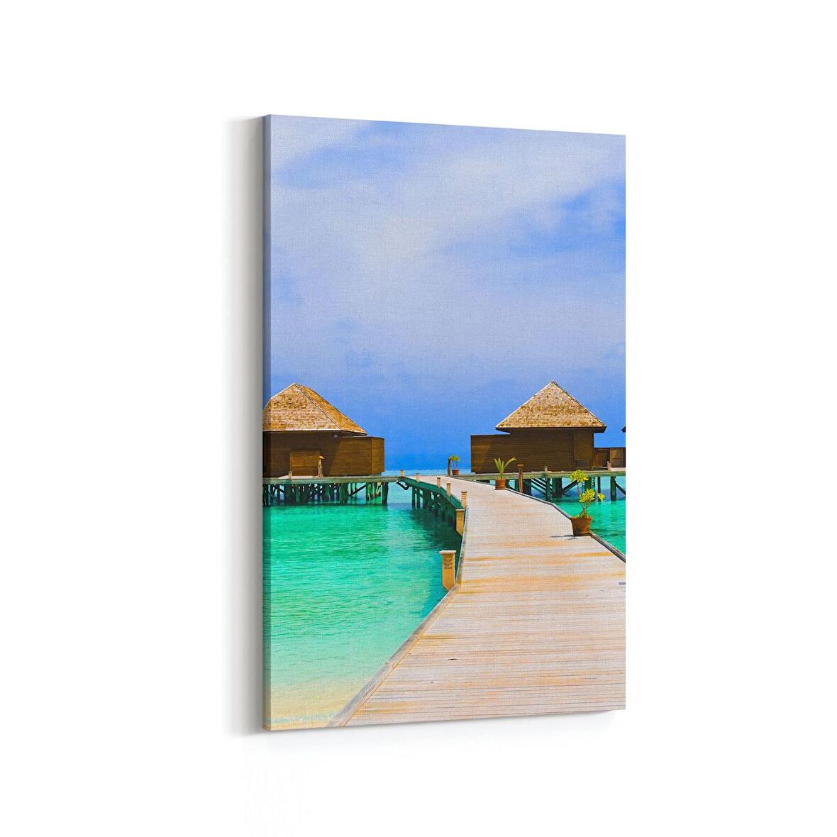 Olla 16477D Kumsal / Sahil Görseli Dikey Kanvas Tablo (Ölçü: 20X30)