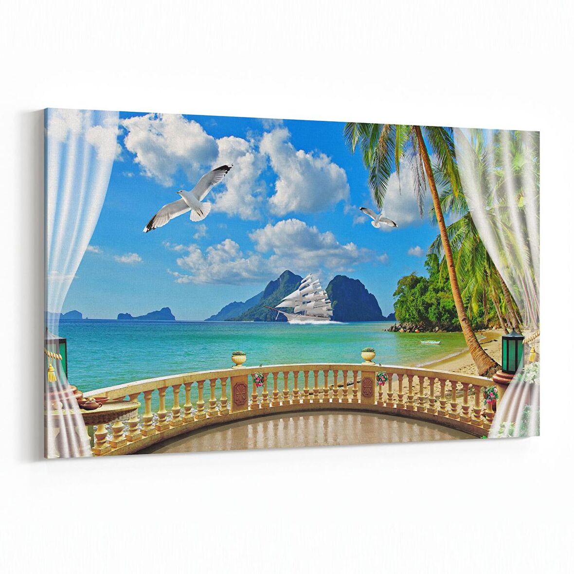 Olla 13438Y Doğa / Manzara Görseli Yatay Kanvas Tablo (Ölçü: 150X100)