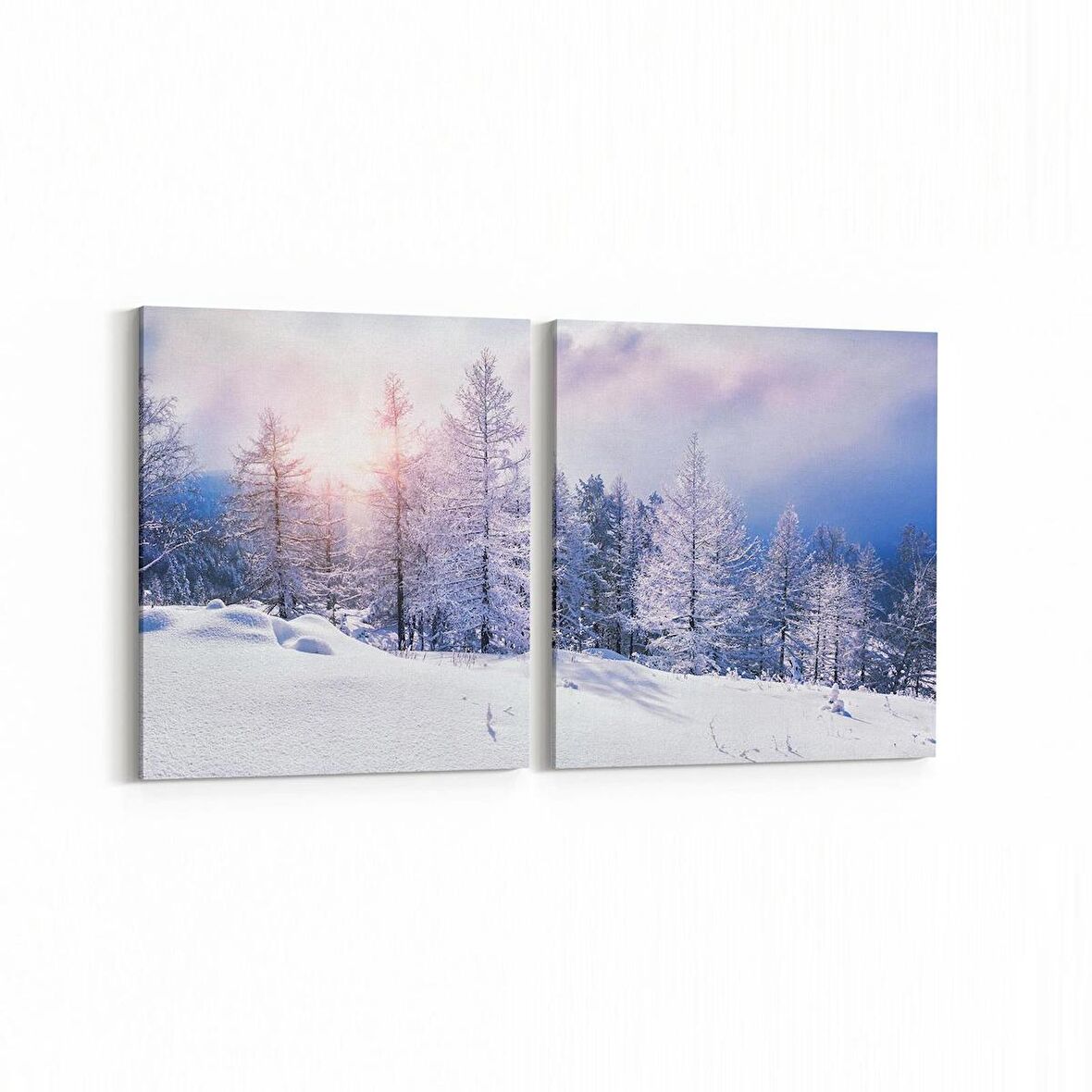 Olla 13758K2Y Doğa / Manzara Görseli Kare 2'li Yatay Kanvas Tablo (Ölçü: 85X40)