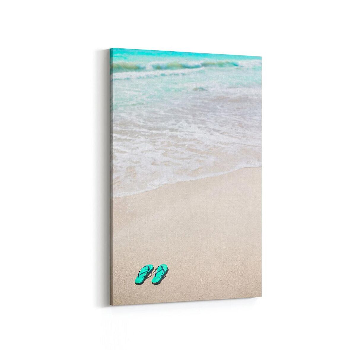 Olla 16343D Kumsal / Sahil Görseli Dikey Kanvas Tablo (Ölçü: 60X90)