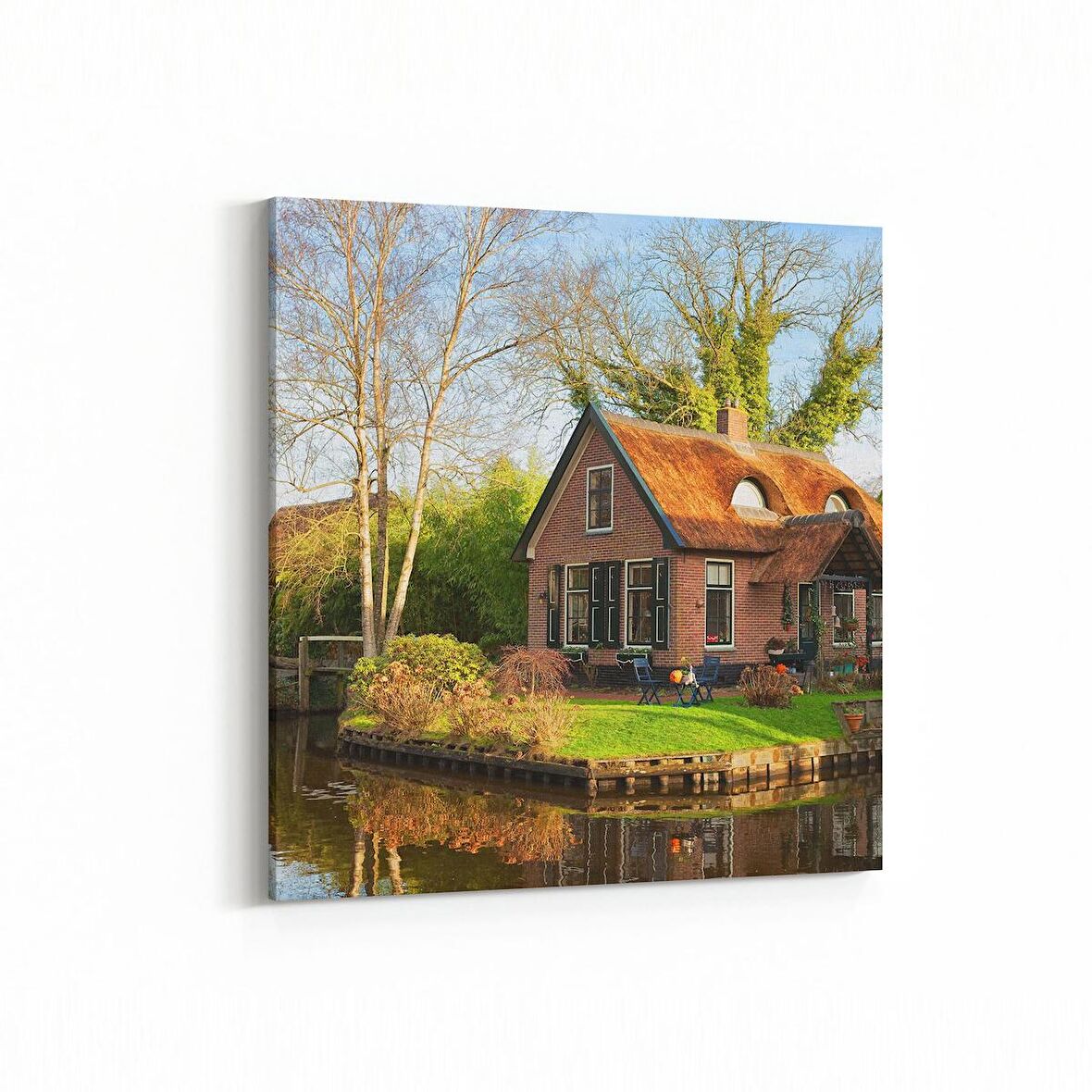 Olla 18001K4 Yapı Görseli Kare 4'lü Kanvas Tablo (Ölçü: 145X145)