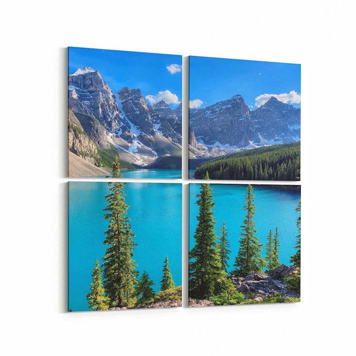 Olla 14443K4 Doğa / Manzara Görseli Kare 4'lü Kanvas Tablo (Ölçü: 125X125)