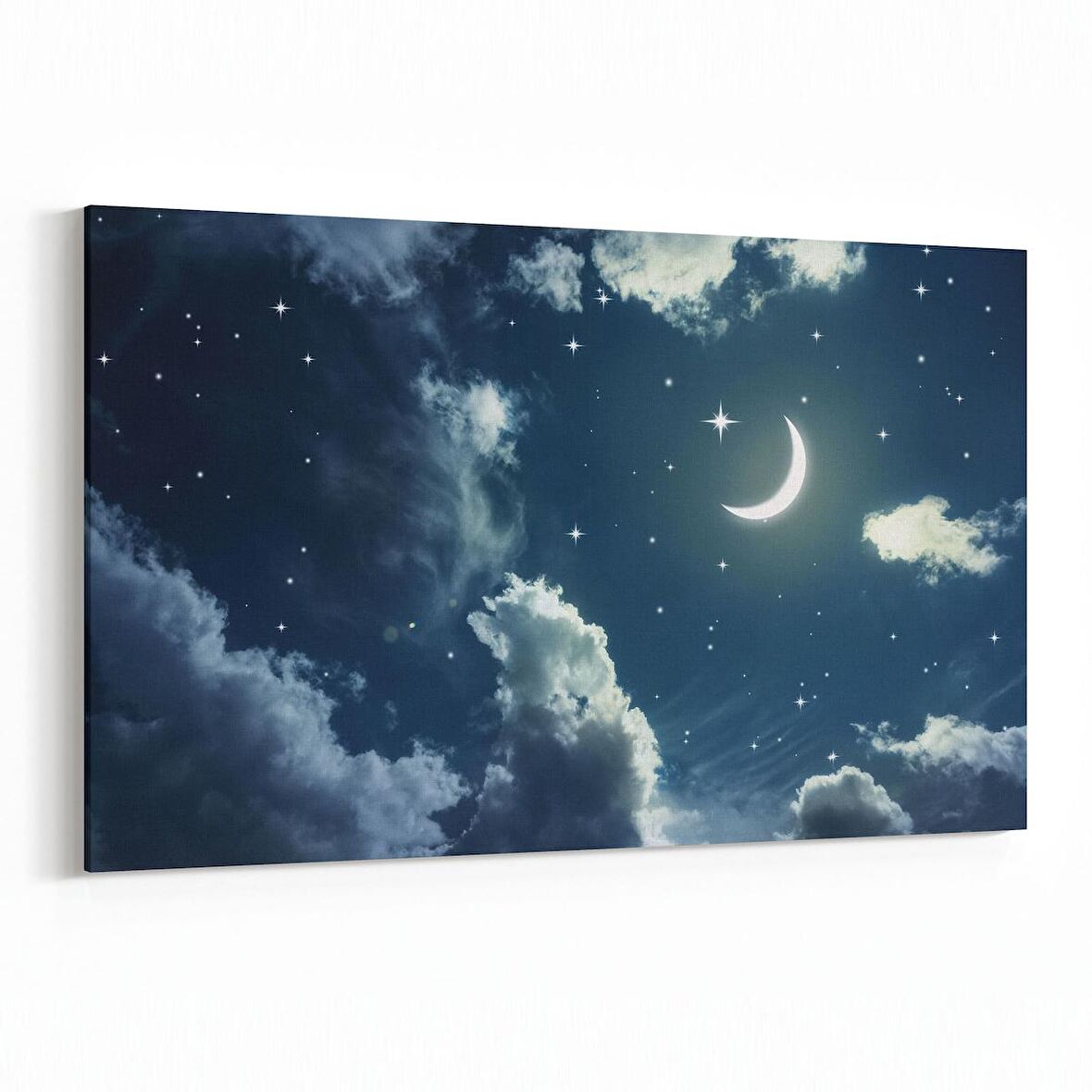 Olla 14714Y Gece Gökyüzü Görseli Yatay Kanvas Tablo (Ölçü: 90X60)