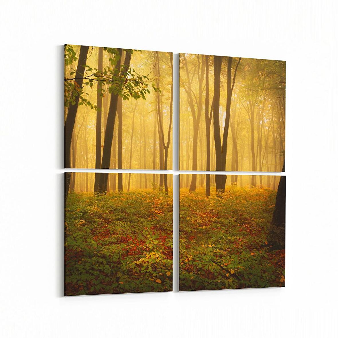 Olla 13374K4 Doğa / Manzara Görseli Kare 4'lü Kanvas Tablo (Ölçü: 145X145)