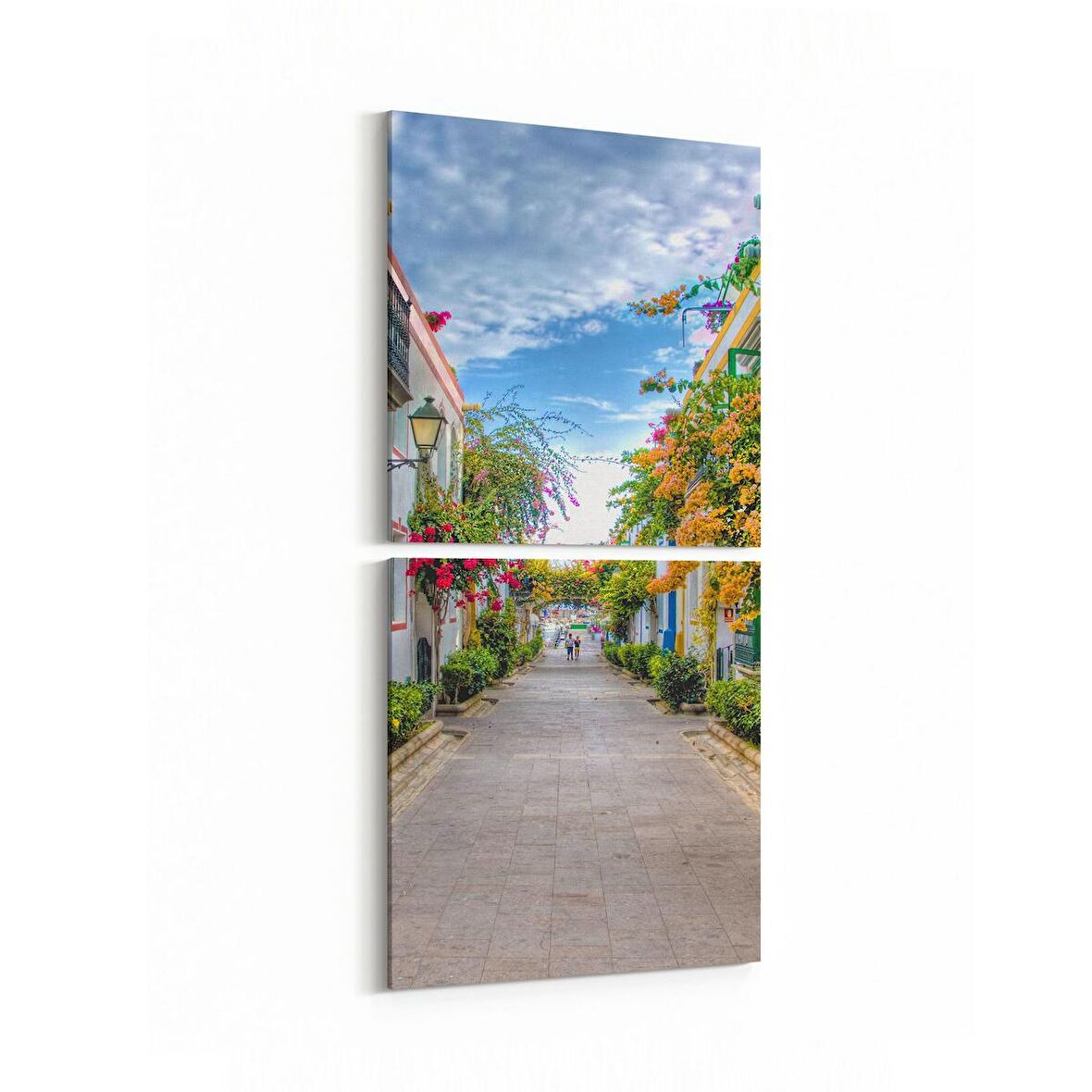 Olla 18129KD Yapı Görseli Kare 2'li Dikey Kanvas Tablo (Ölçü: 30X65)