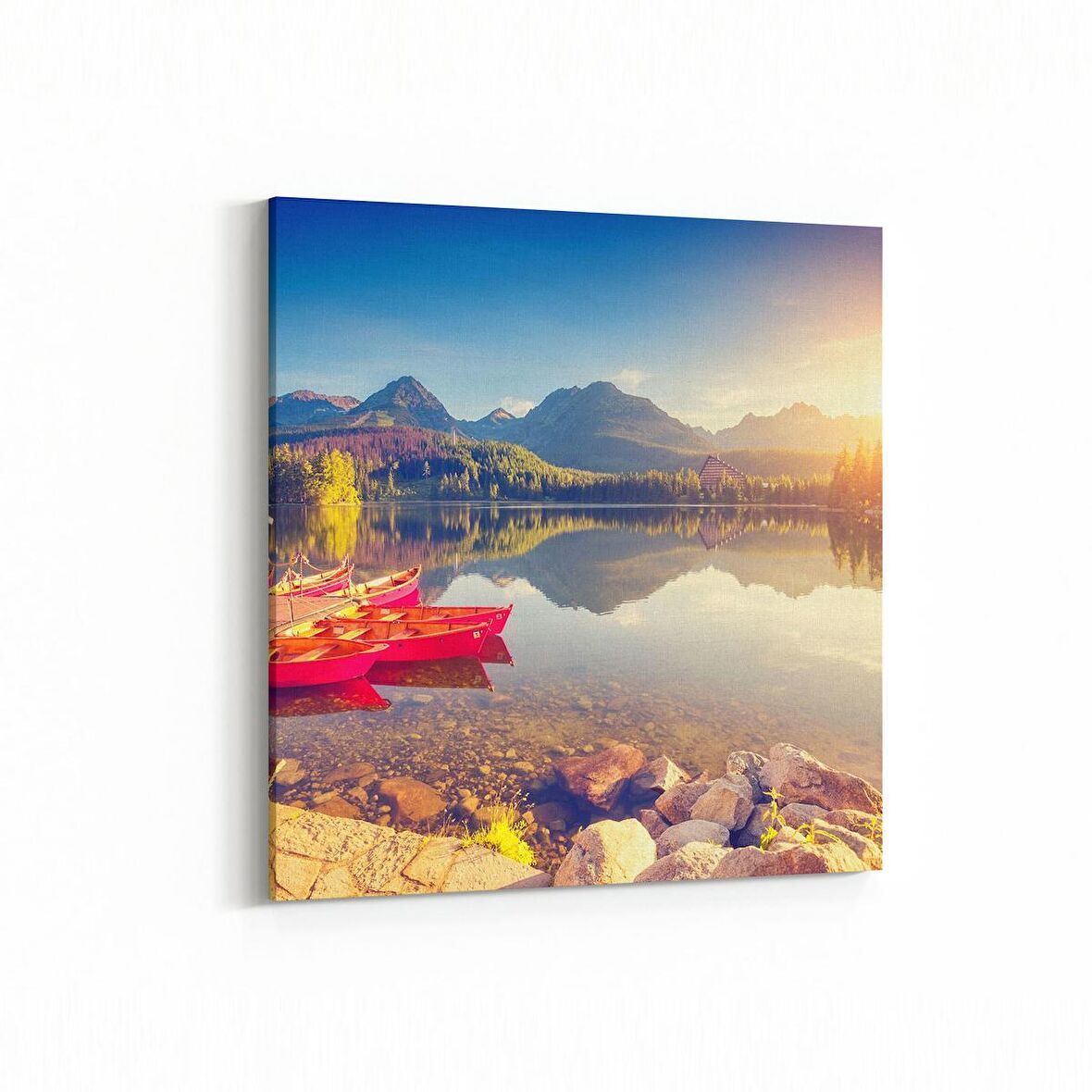 Olla 18430K Yapı Görseli Kare Kanvas Tablo (Ölçü: 25X25)