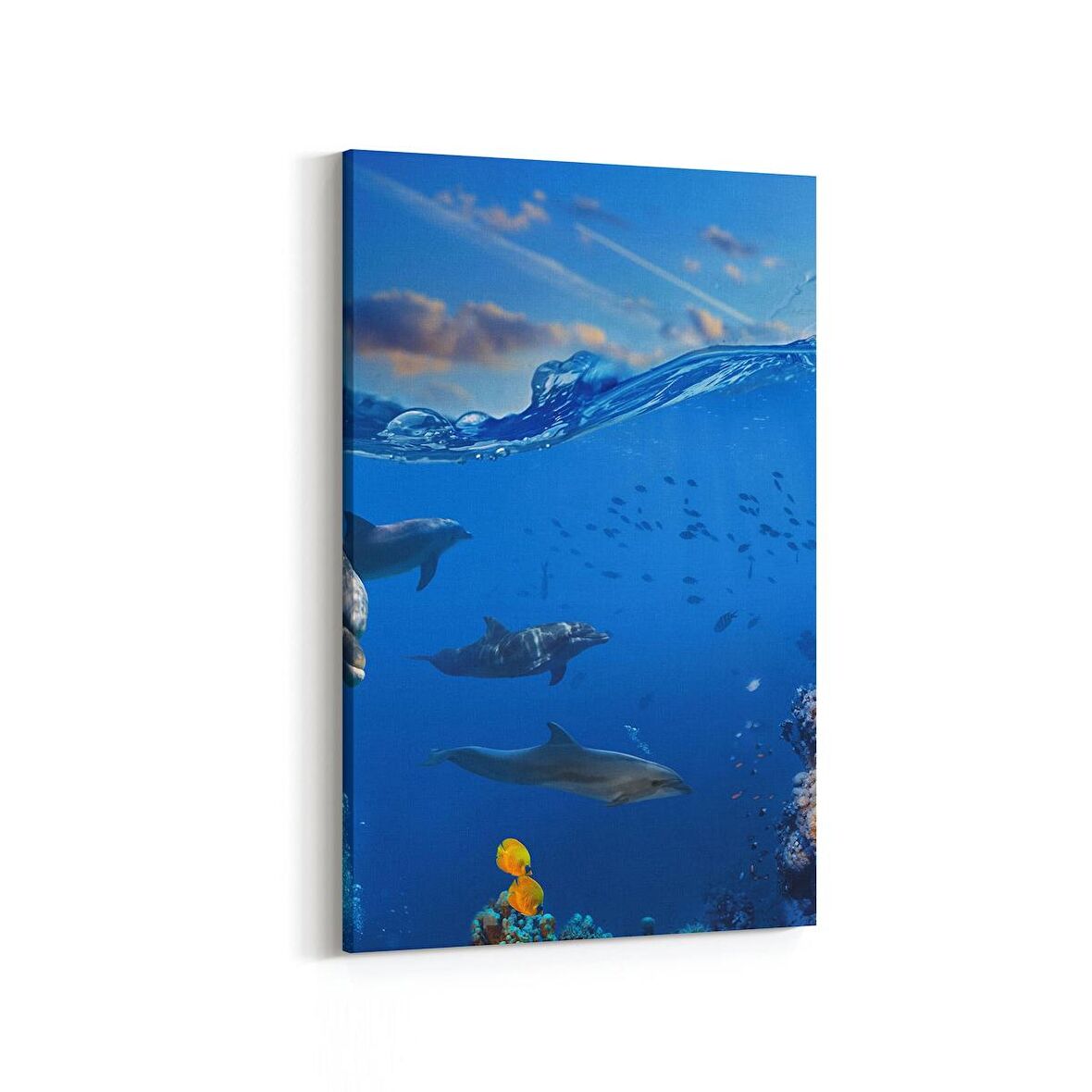 Olla 13037D Deniz / Okyanus Görseli Dikey Kanvas Tablo (Ölçü: 80X120)