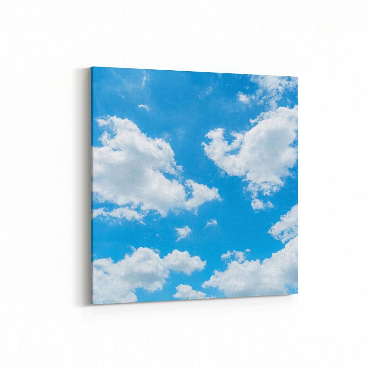 Olla 15393K Gökyüzü Bulut Görseli  Kare Kanvas Tablo (Ölçü: 100X100)