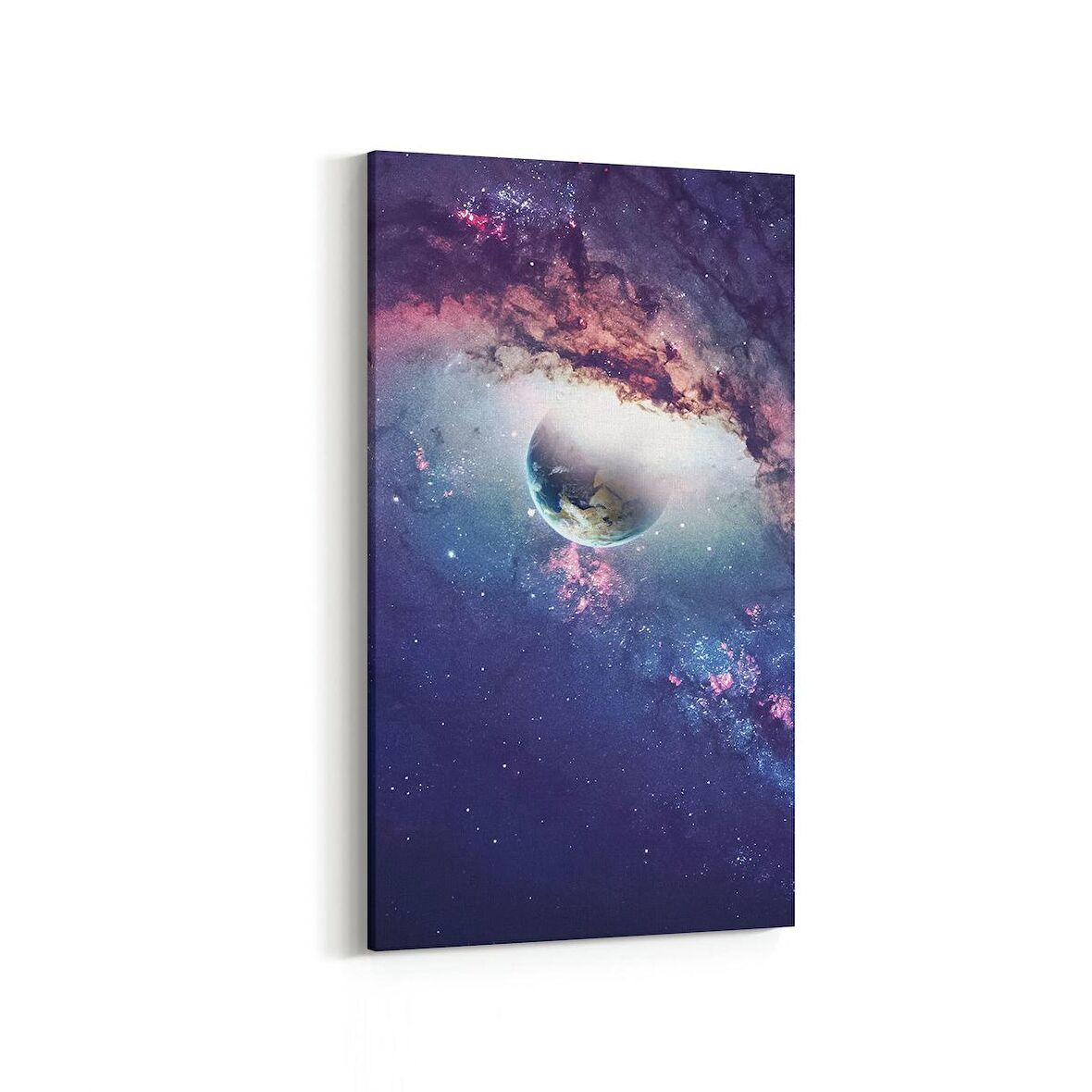 Olla 17654DD Uzay Görseli Dikey Dar Kanvas Tablo (Ölçü: 40X80)