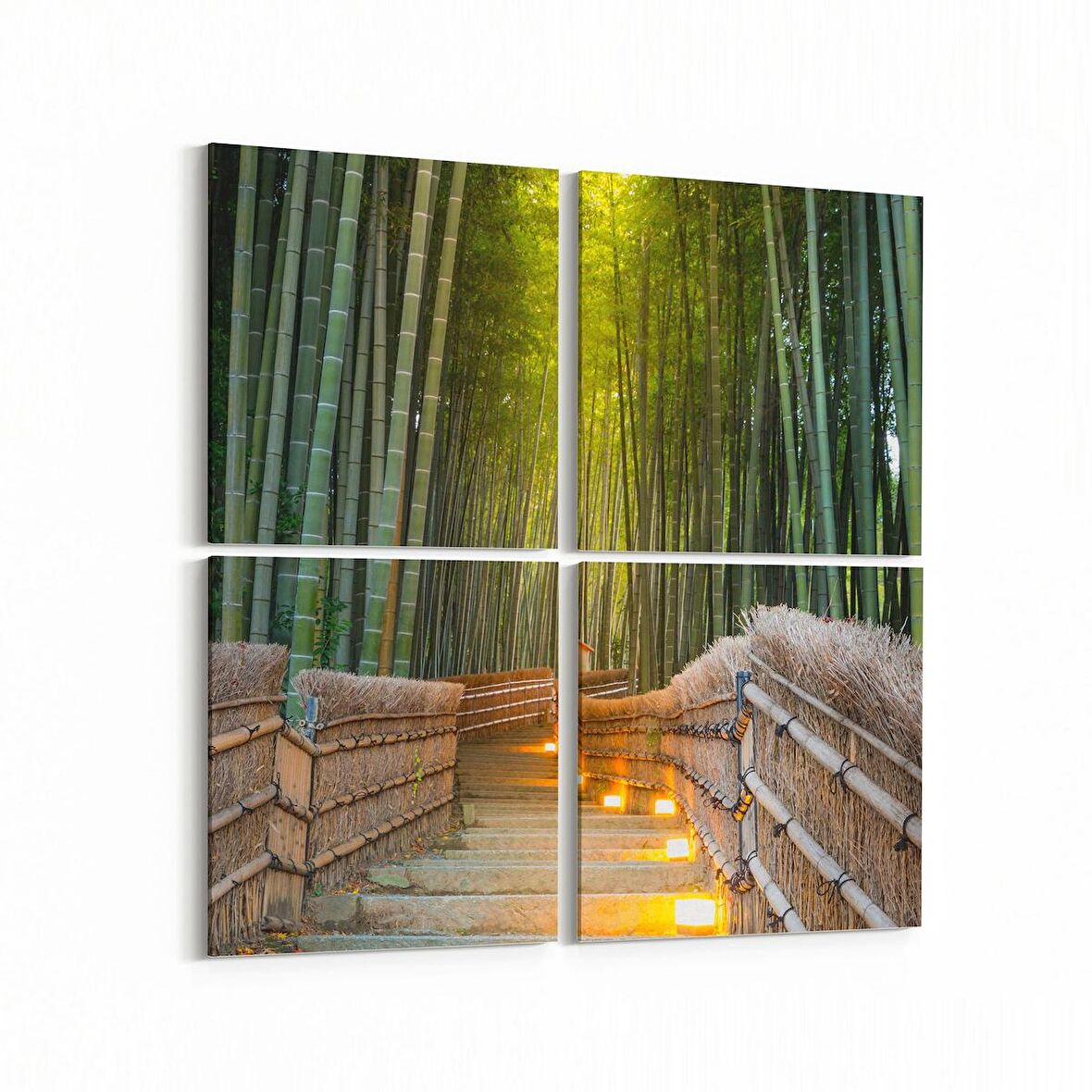 Olla 13970K4 Doğa / Manzara Görseli Kare 4'lü Kanvas Tablo (Ölçü: 145X145)