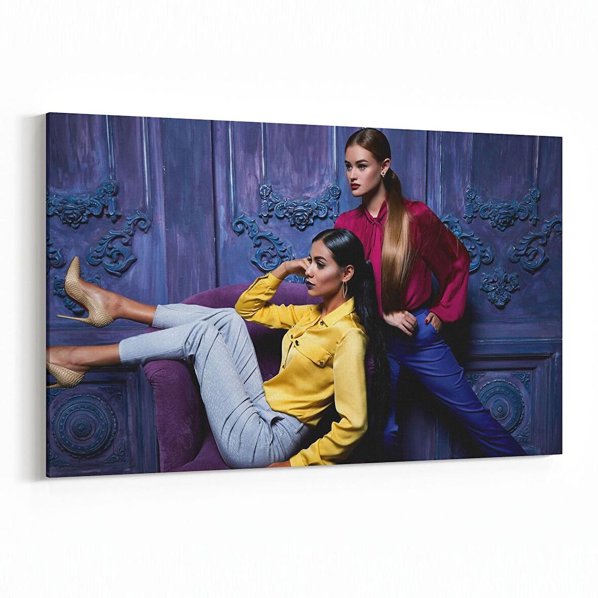 Olla 16885Y Model / Manken Görseli Yatay Kanvas Tablo (Ölçü: 150X100)