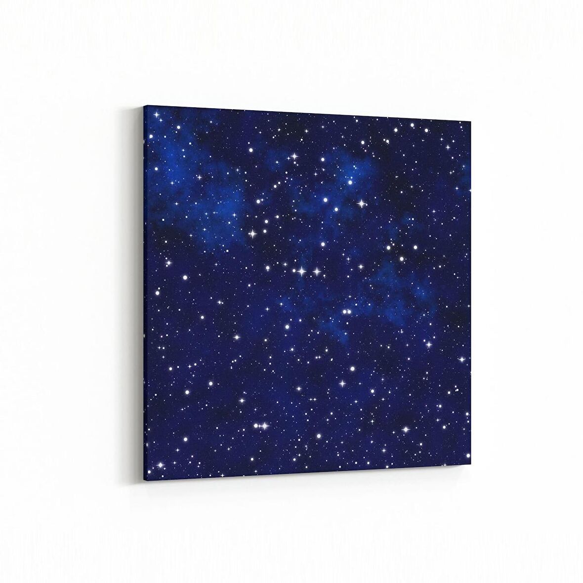 Olla 14666K Gece Gökyüzü Görseli Kare Kanvas Tablo (Ölçü: 25X25)
