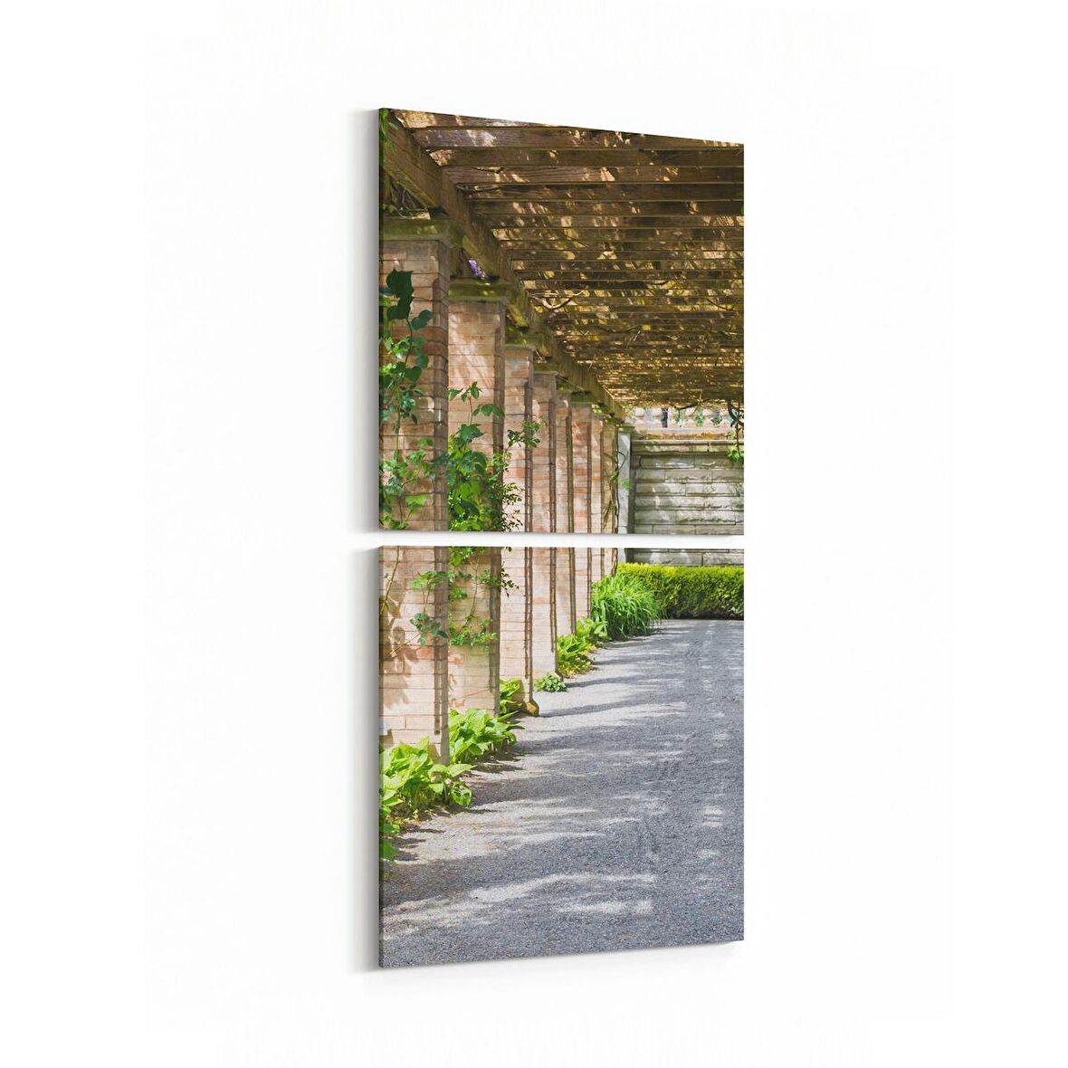 Olla 14034K2D Doğa / Manzara Görseli Kare 2'li Dikey Kanvas Tablo (Ölçü: 30X65)