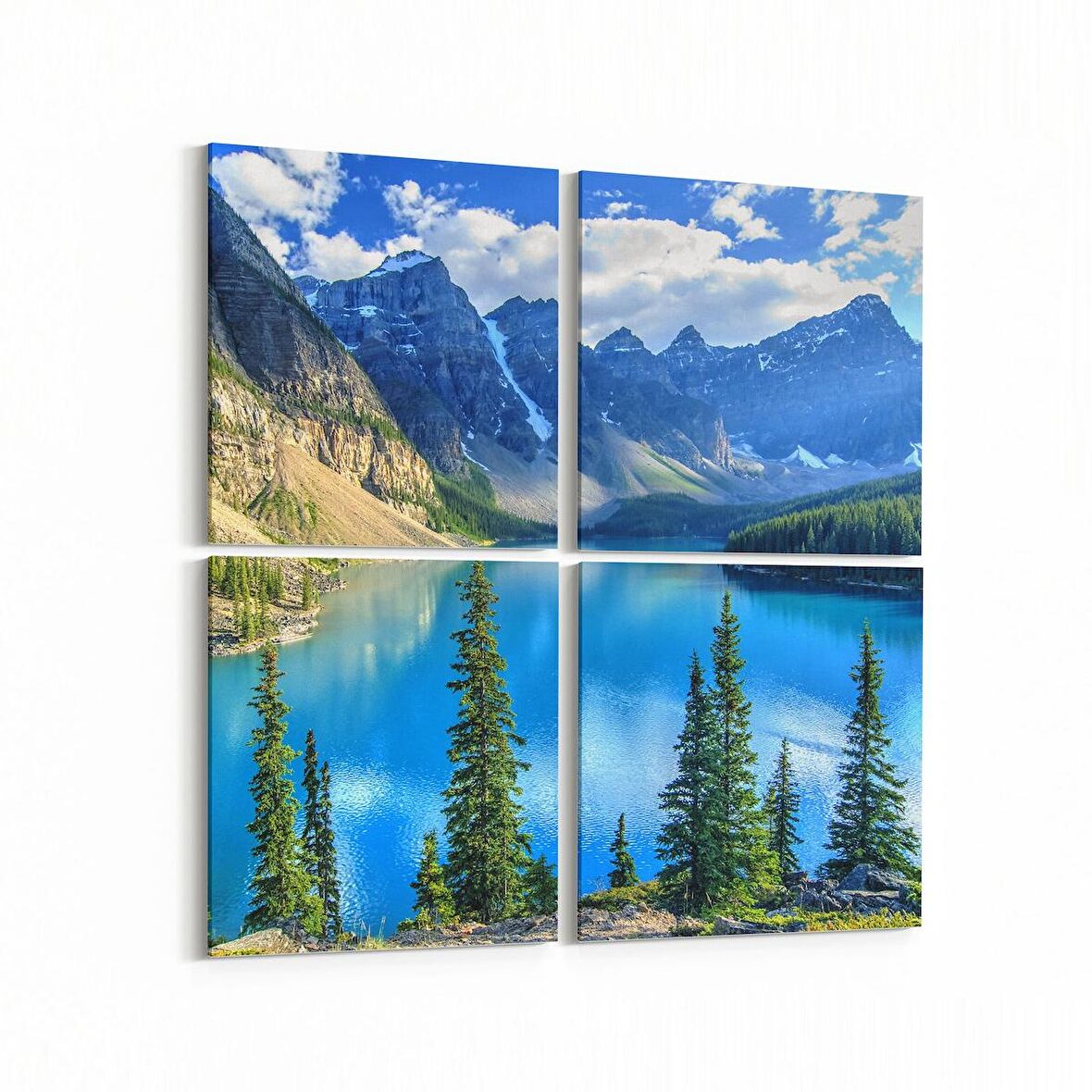 Olla 14249K4 Doğa / Manzara Görseli Kare 4'lü Kanvas Tablo (Ölçü: 105X105)