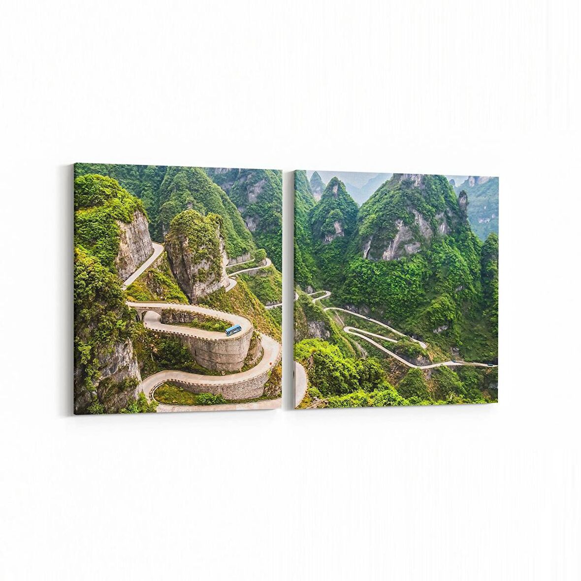 Olla 14321K2Y Doğa / Manzara Görseli Kare 2'li Yatay Kanvas Tablo (Ölçü: 105X50)