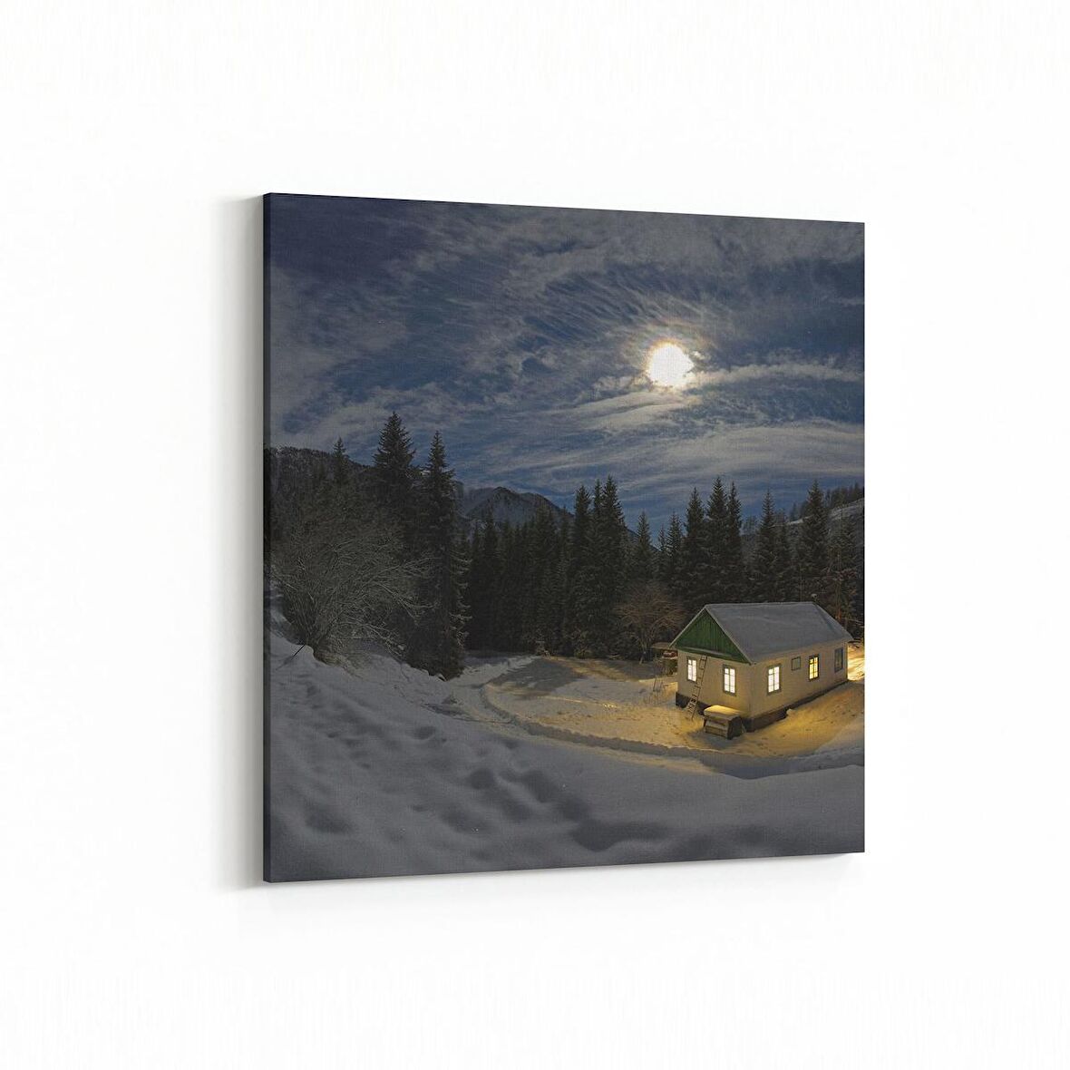 Olla 18810K Yapı Görseli Kare Kanvas Tablo (Ölçü: 30X30)