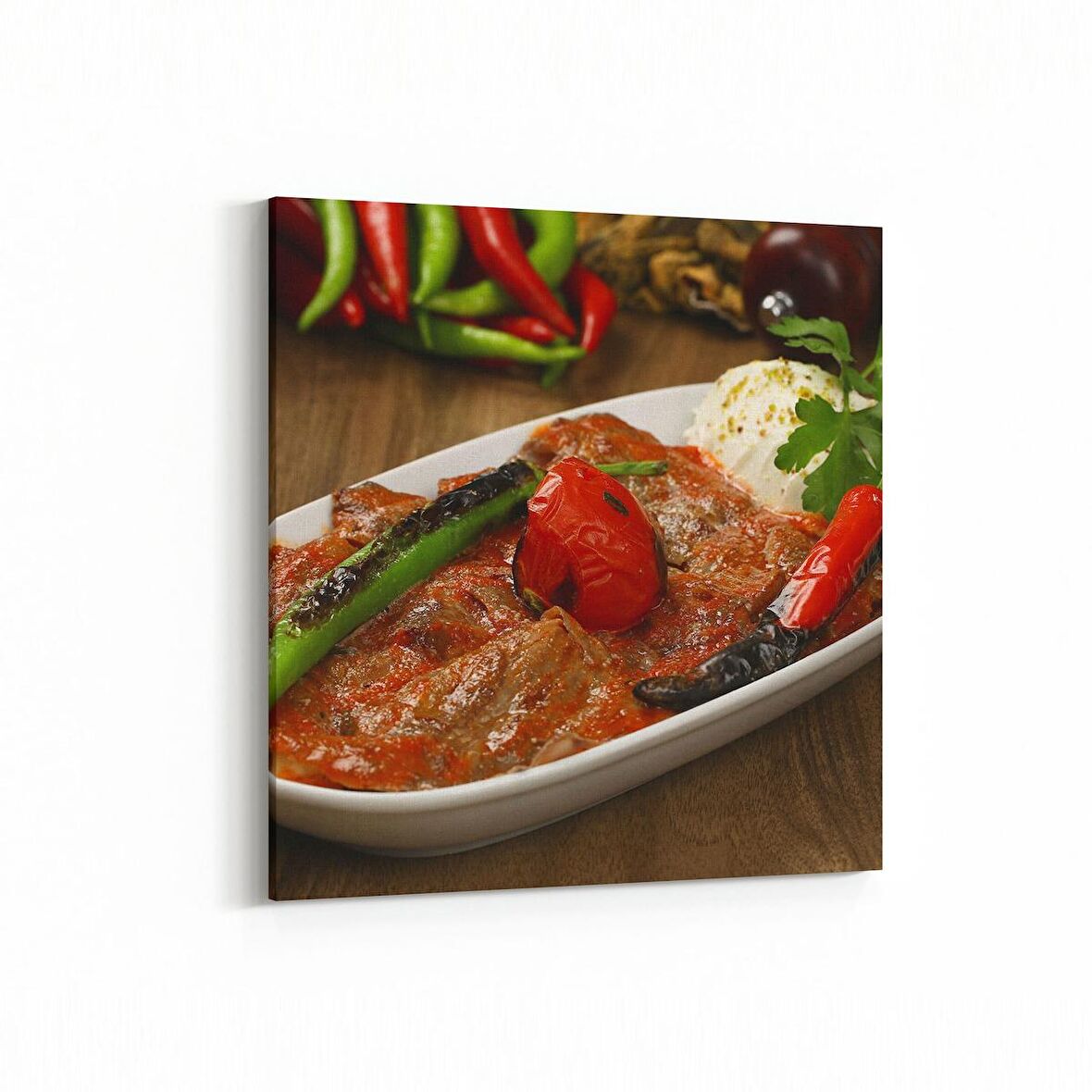 Olla 15058K Gıda Görseli Kare Kanvas Tablo (Ölçü: 25X25)