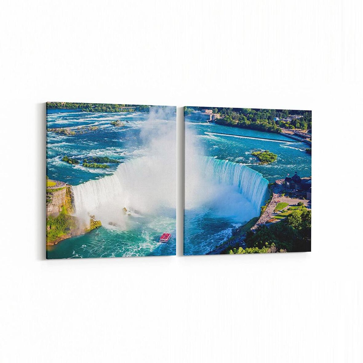 Olla 14207K2Y Doğa / Manzara Görseli Kare 2'li Yatay Kanvas Tablo (Ölçü: 65X30)