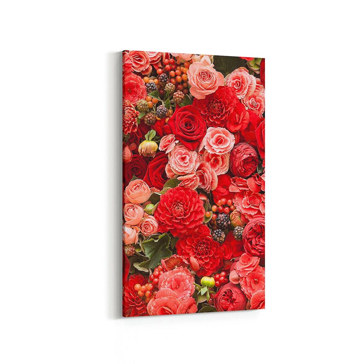 Olla 11555DD Çiçek Görseli Dikey Dar Kanvas Tablo (Ölçü: 30X60)