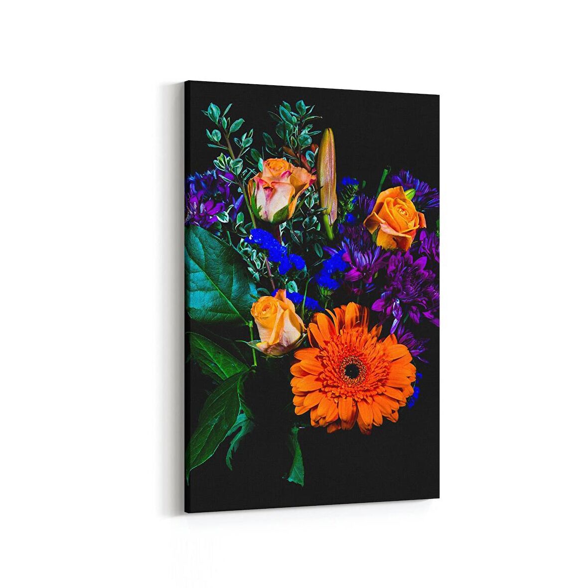 Olla 11595D Çiçek Görseli Dikey Kanvas Tablo (Ölçü: 60X90)