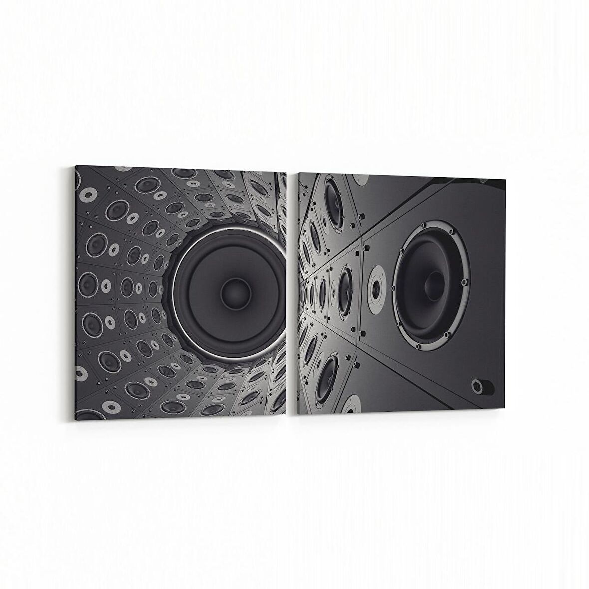 Olla 10236K2Y Abstract Girdap Görsel Kare 2'li Yatay Kanvas Tablo (Ölçü: 105X50)