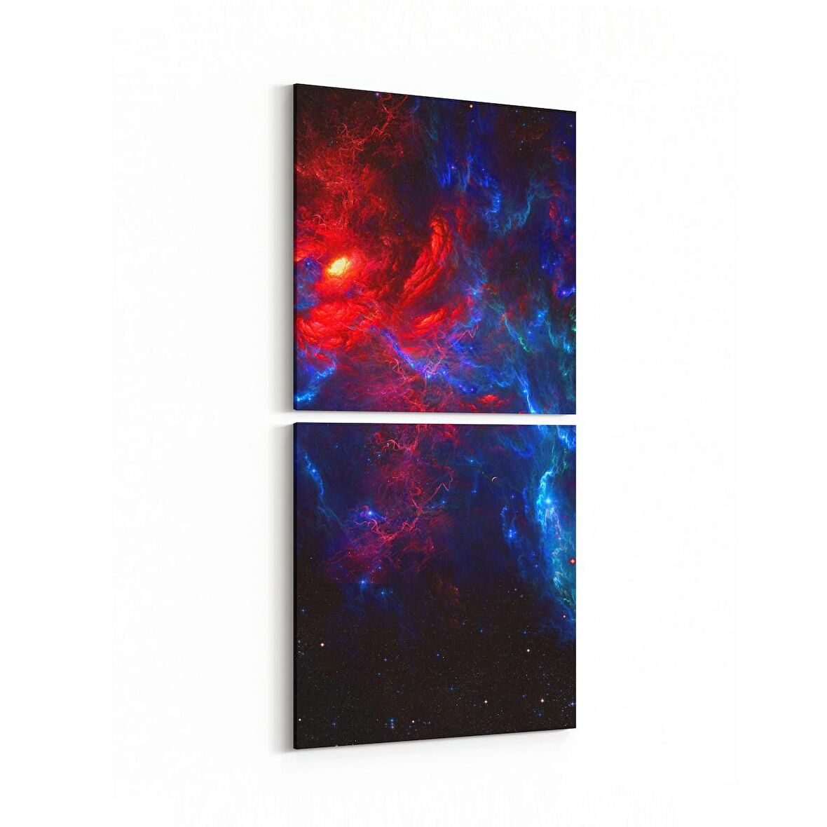 Olla 10306K2D Abstract Görsel Kare 2'li Dikey Kanvas Tablo (Ölçü: 30X65)